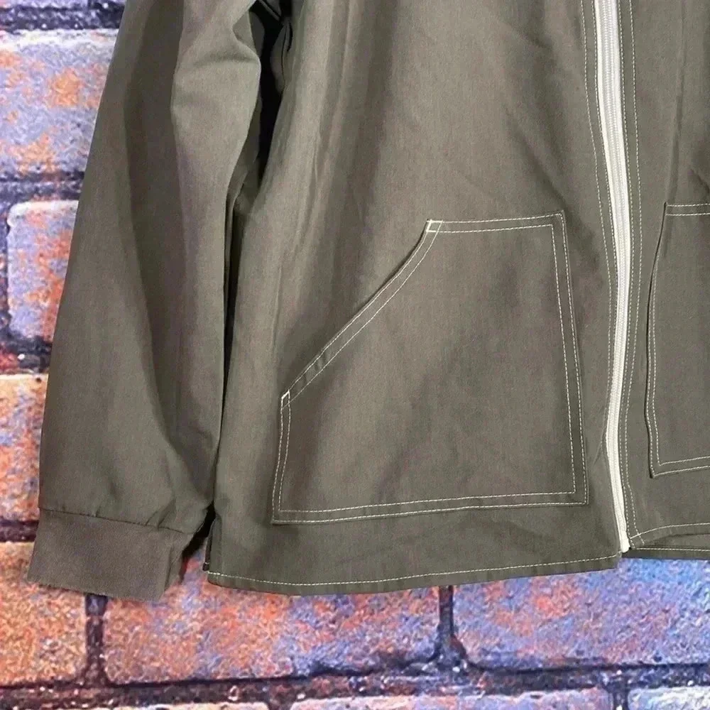 Mauby Women’s Olive Green Full Zip Shacket Medium